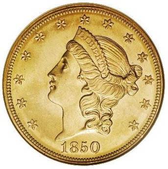 Liberty eagle gold coin back