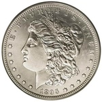 Morgan silver dollar coin front