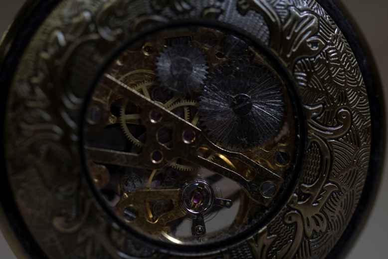 Close up photo of an antique pocketwatch